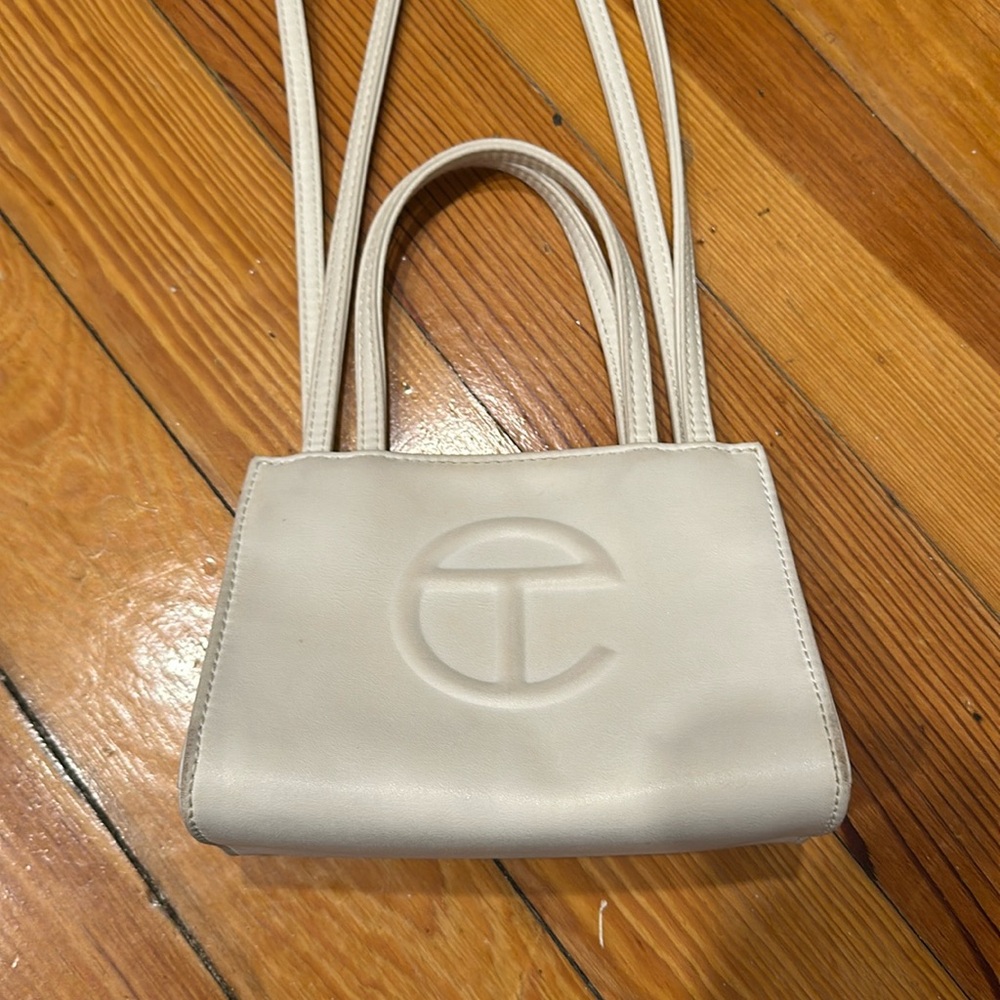 White mini telfar